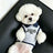 Blue striped polo collar dog vest, in Blue Stripe, image 4