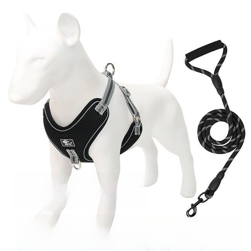 Mesh reflective dog harness, main product photo from Pet Royale UK