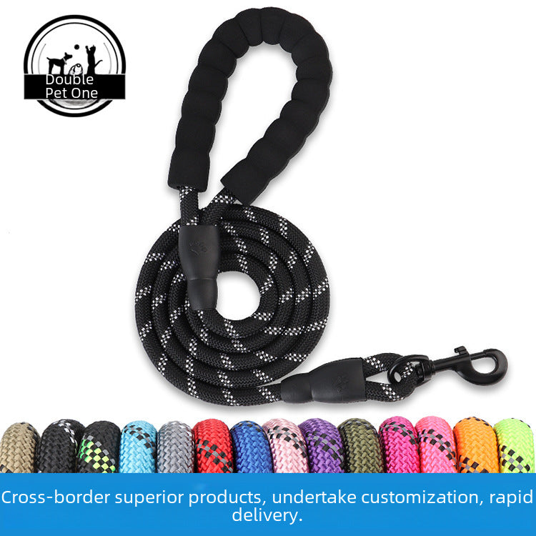 Reflective Nylon Rope Dog Lead for Safer Night Walks
