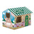 Corrugated cardboard cat house with coffee shop front design, view 7