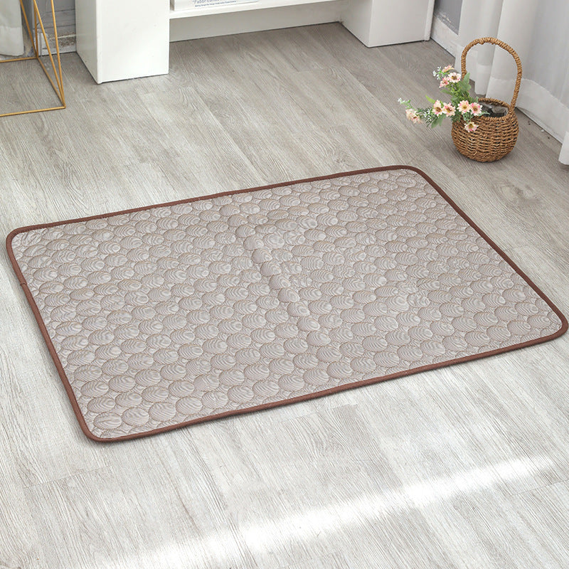 Light blue pet cooling mat with gel layer and mesh base, photo 25