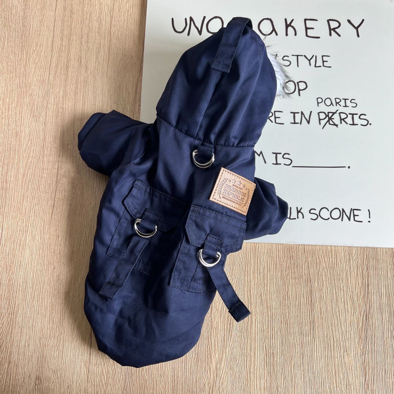 Padded mountain style winter dog jacket, available in 3 colours, image 21