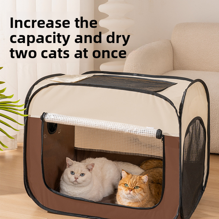 Foldable Pet Drying Box for Cats and Dogs, Quick Dry Cabinet