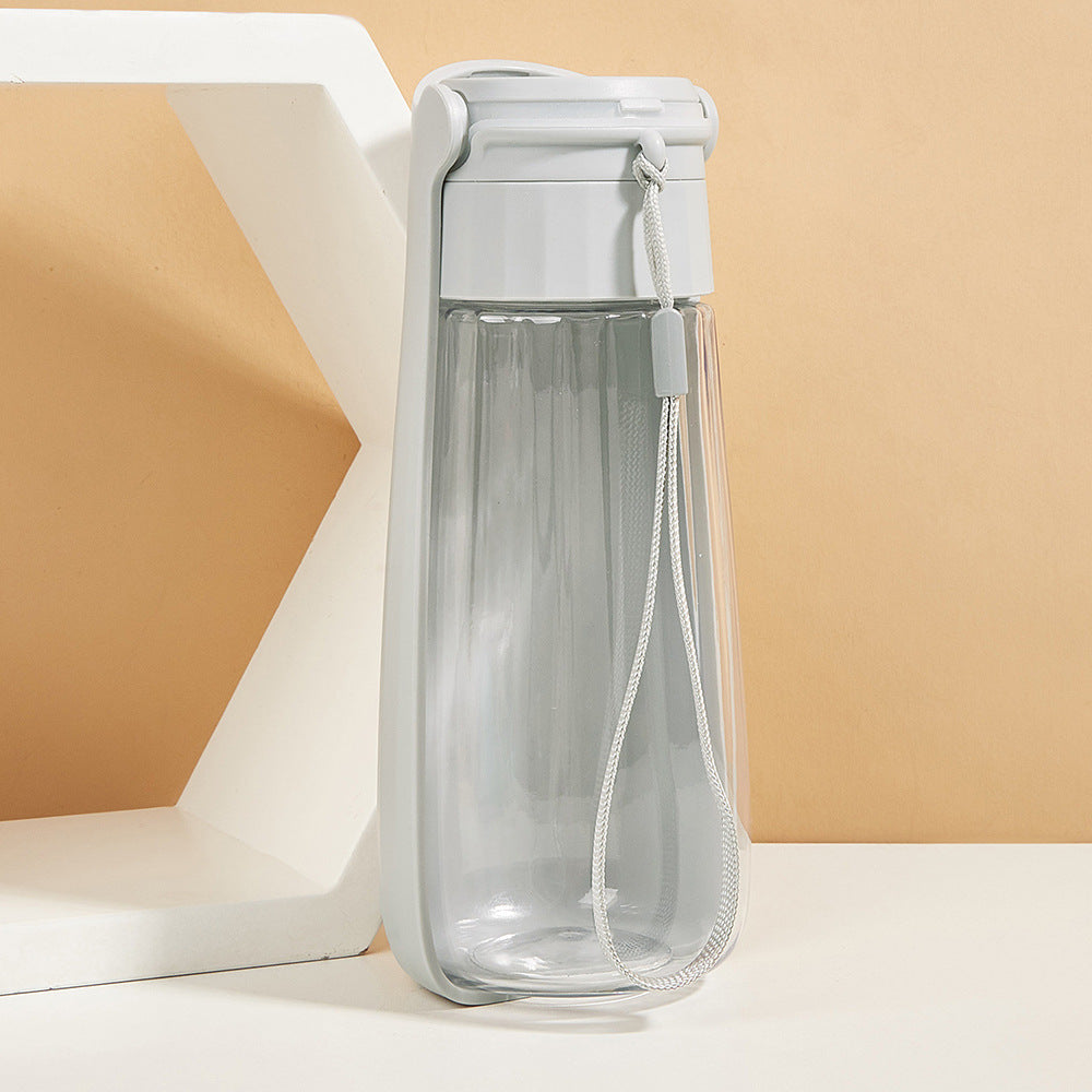 Flip-Top Foldable Plastic Pet Water Bottle with Secure Seal in Eight Colours for Walks