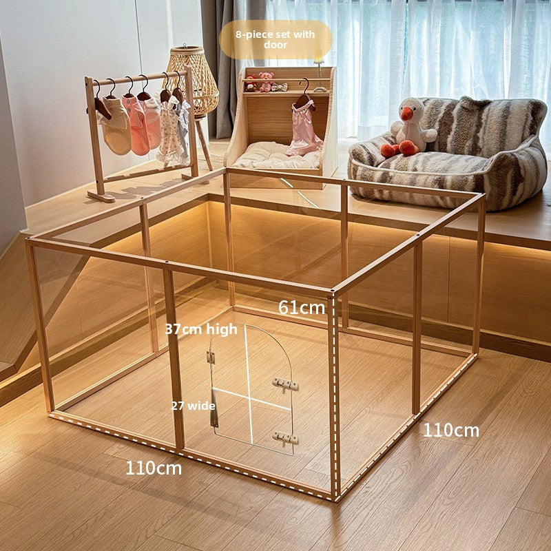 Beech wood and clear acrylic pet fence panel, photo 6 of 12