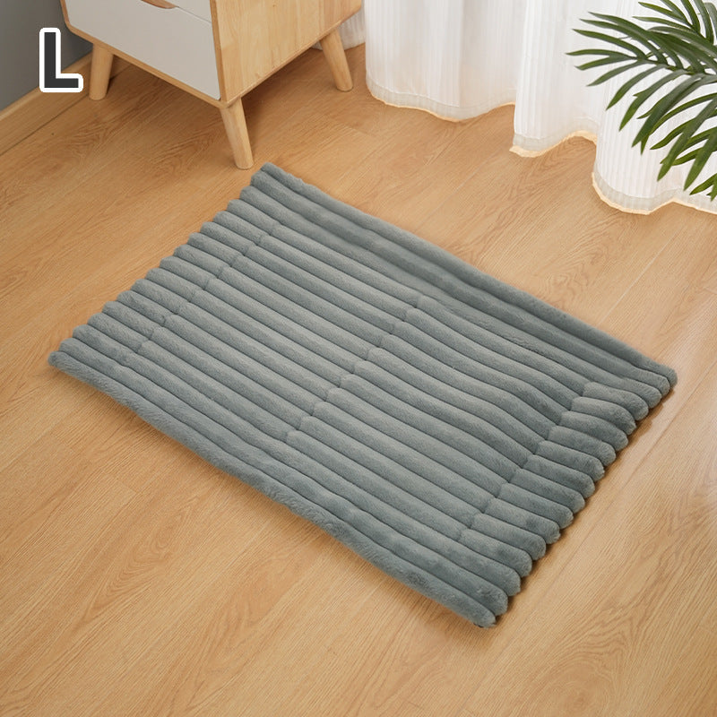 Cotton Velvet Pet Lying Mat, Machine Washable Warm Bed
