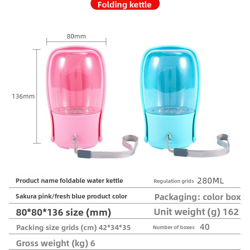 Foldable Portable Dog Water and Food Cup for Outdoor Walks and Summer Outings