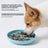Silicone Slow Feeder Bowl with Suction Base for Cats and Dogs in Striped Design