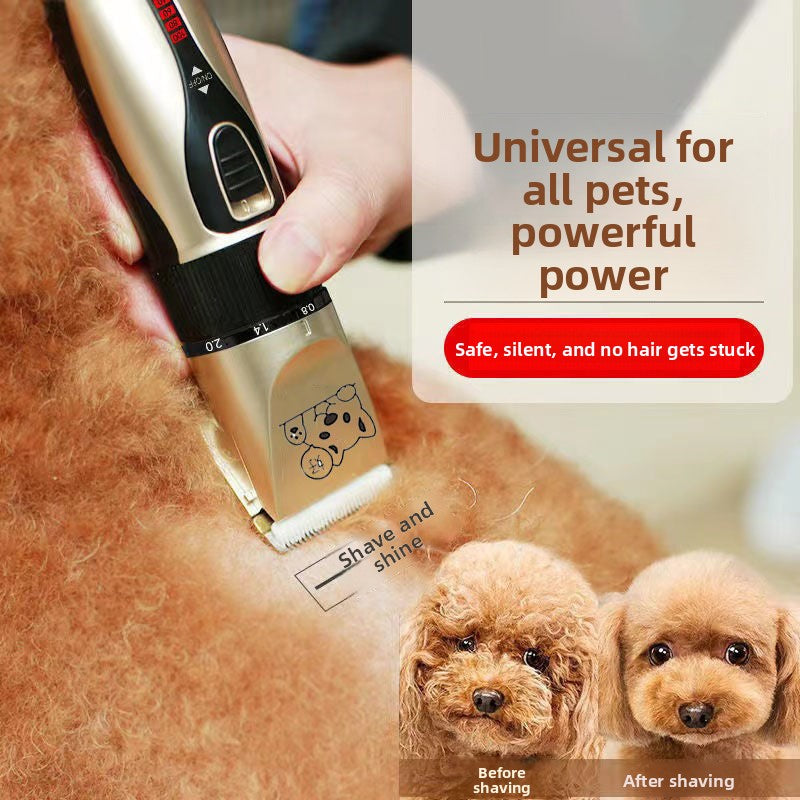 Cordless Dog Hair Trimmer and Paw Shaver Set, Low Noise Ceramic