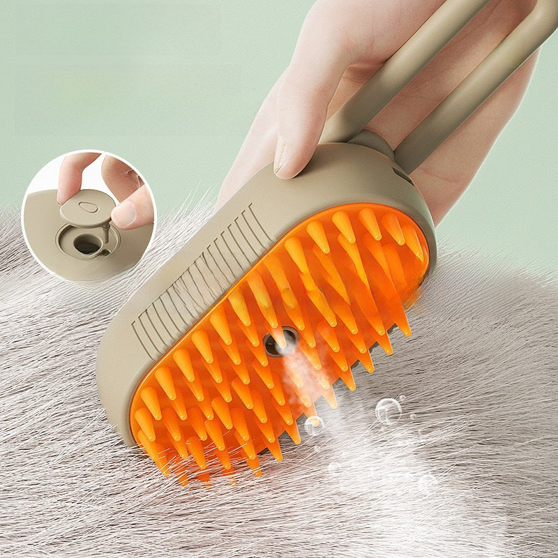 Pet Spray Massage Comb with Soft Pins for Loose Fur on Dogs and Cats
