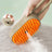 Pet Spray Massage Comb with Soft Pins for Loose Fur on Dogs and Cats