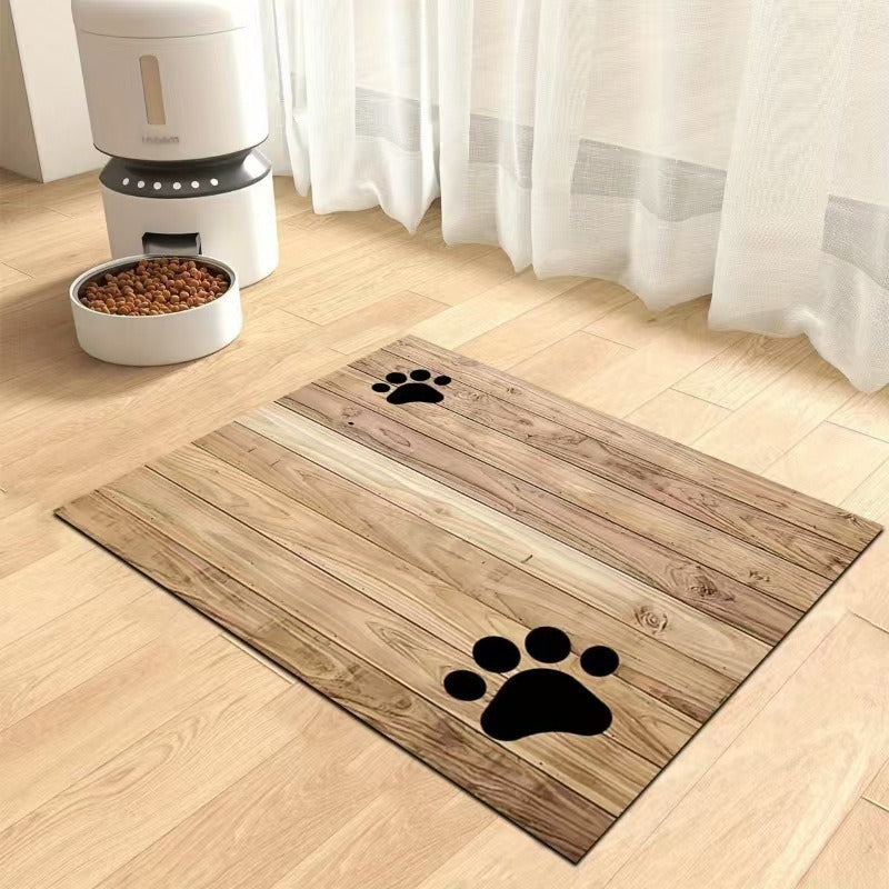 Absorbent splash-proof bowl mat for pets, extra detail view