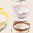 Rattan woven cat nest with ball toy and cream pad, view 4