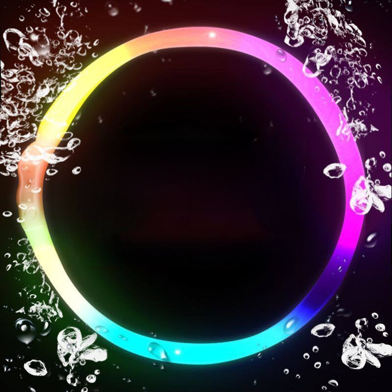 USB rechargeable luminous dog collar with coloured light, view 2