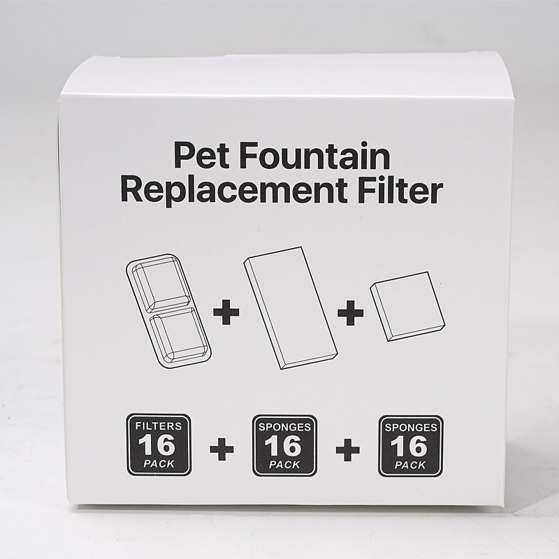 Replacement Filter Cotton and Activated Carbon Pack for Pet Water Dispensers