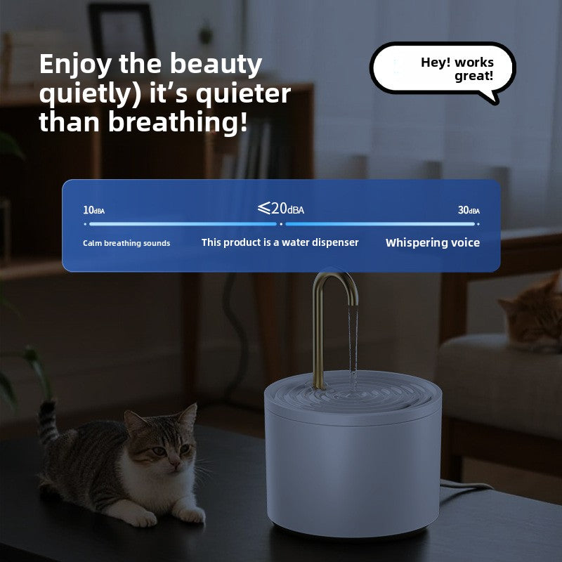 Automatic Ceramic Pet Water Fountain with Silent Pump and Filter Sponge for Cats