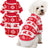 Christmas print plush dog tops in four colours