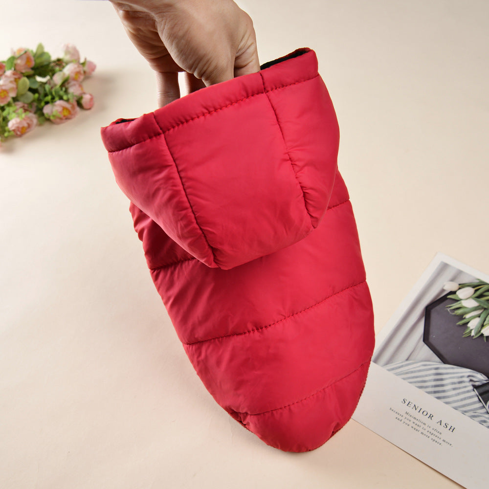 Hooded waterproof dog vest jackets in two styles