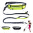 Hands free reflective waist belt dog lead in blue