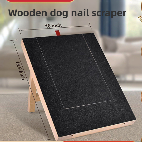 Wooden dog nail scratch board in black for filing nails