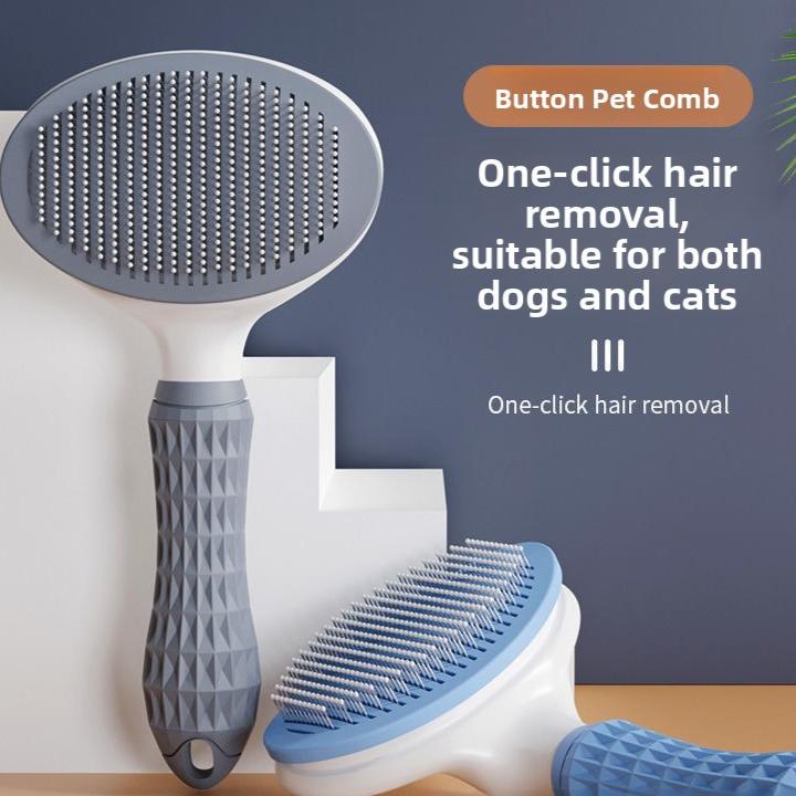Self-Cleaning Fine-Tooth Dematting Comb for Dogs and Cats
