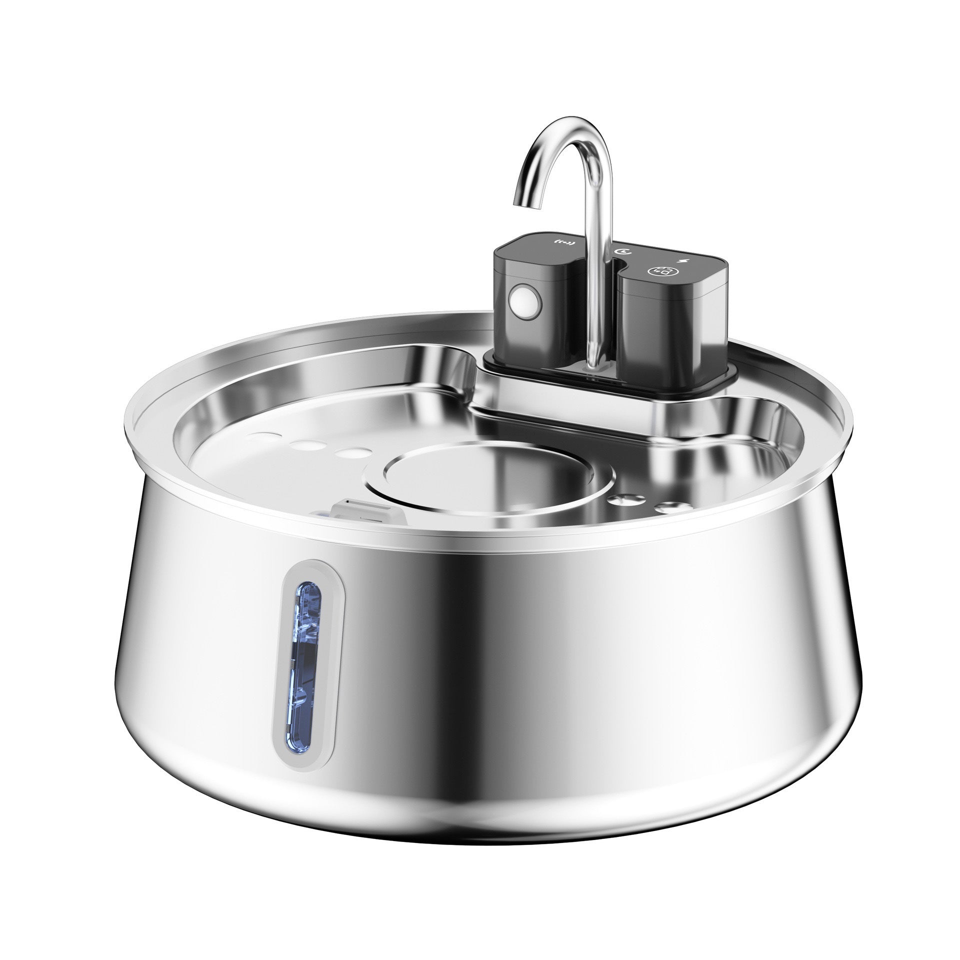 Automatic 4L Stainless Steel Pet Water Dispenser with Wireless Sensor, USB Power, Filter