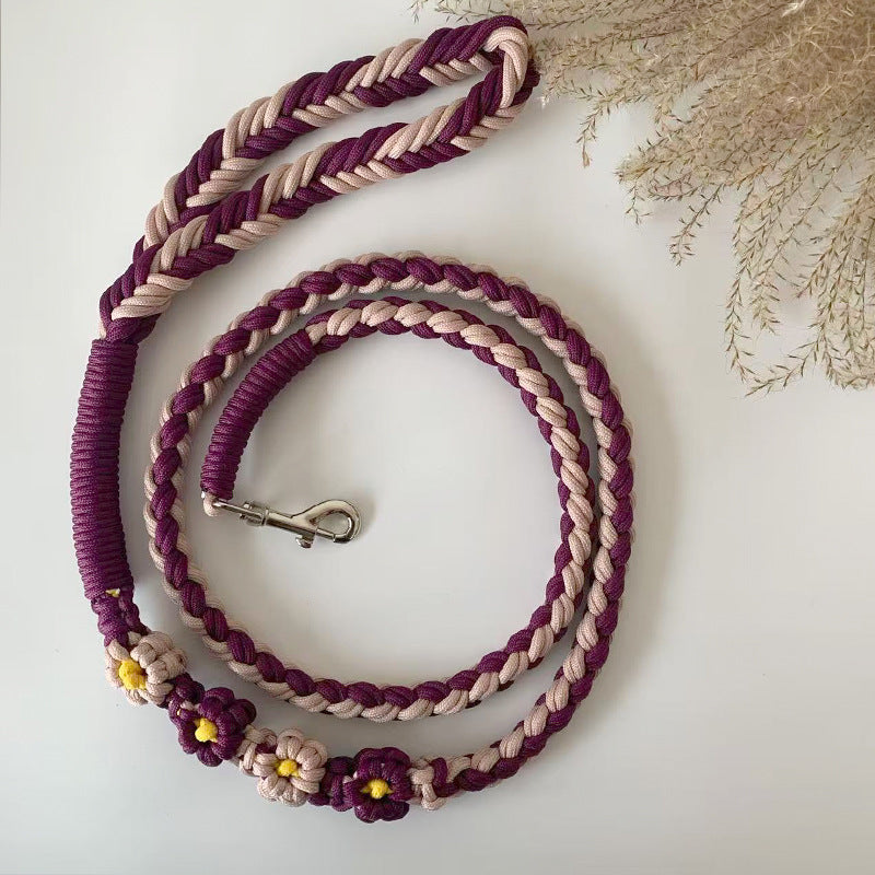 Festive braided leads for cats and small dogs in five colours