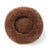 Light grey plush round donut pet bed for cats and dogs, photo 27