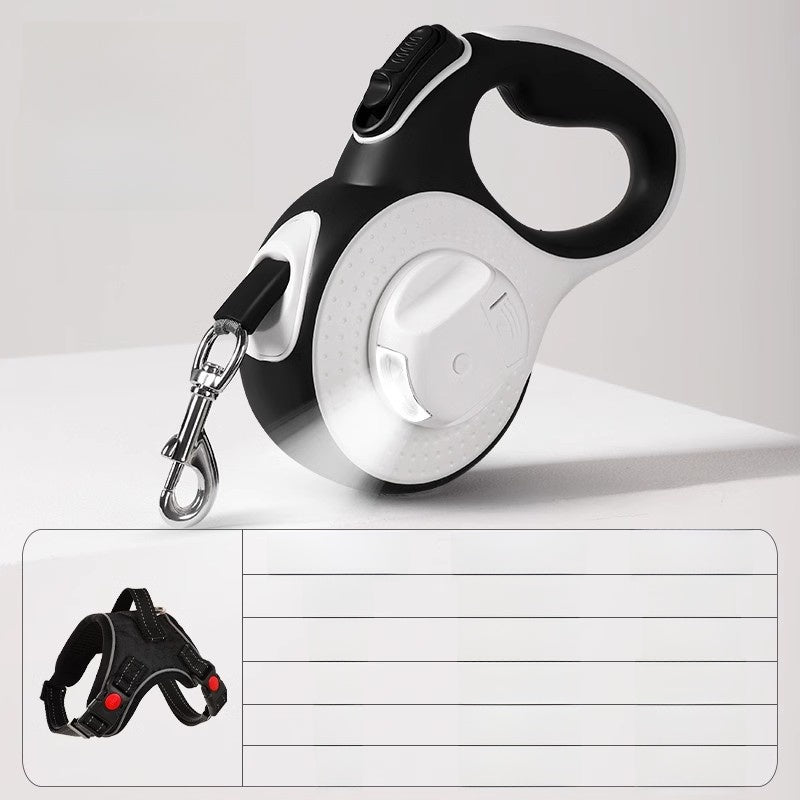 Retractable dog lead with one-touch brake and harness, product image 51
