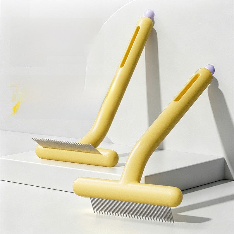 Self-Cleaning Fine-Tooth Dematting Comb for Dogs and Cats