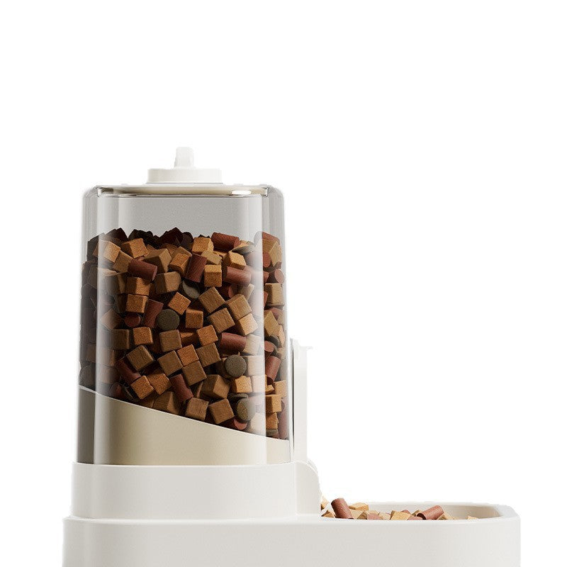 Split-Type Pet Feeder and Waterer with Cat Ear Water Dispenser and Dry-Wet Separation