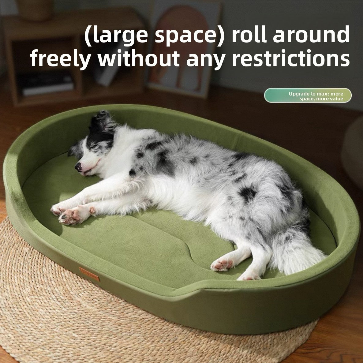 Oxford pet bed with removable fleece cover, photo 1 of 35