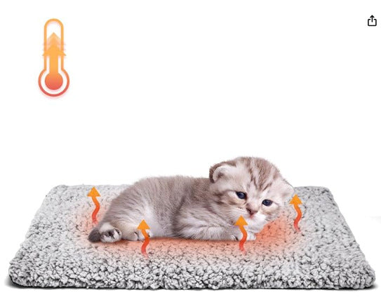 Electric pet heating pad with velvet cover, additional product photo
