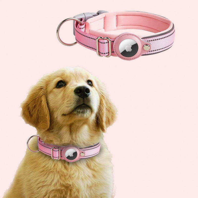 Nylon dog collar with built-in AirTag holder, tag not included, product image 14