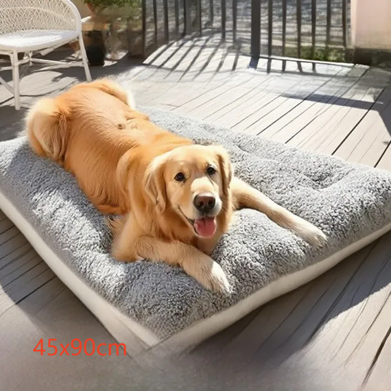 Grey reversible plush pet sleeping mat for dogs and cats, photo 5