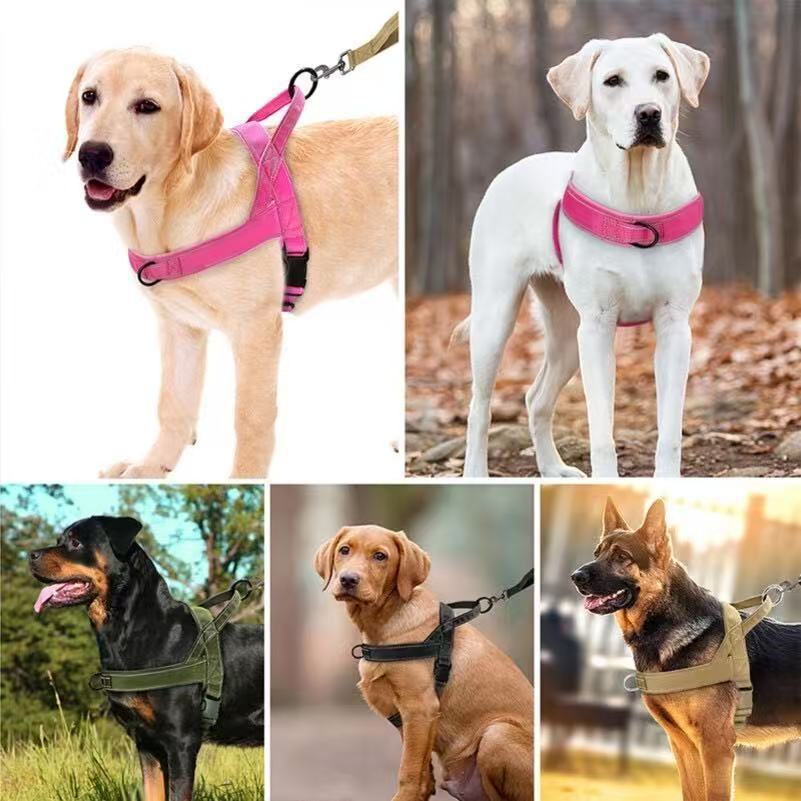 Reflective tactical nylon dog harness, ideal for everyday use