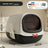 Modern Enclosed Cat Litter Box with Butterfly Entrance, UV Option