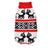 Christmas and Halloween knitted dog jumper in Red Christmas, top view