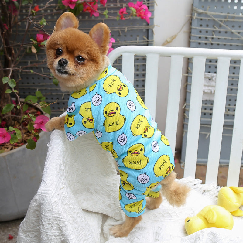 Cartoon duck four leg outfit for dogs and cats, available in 2 colours, image 4