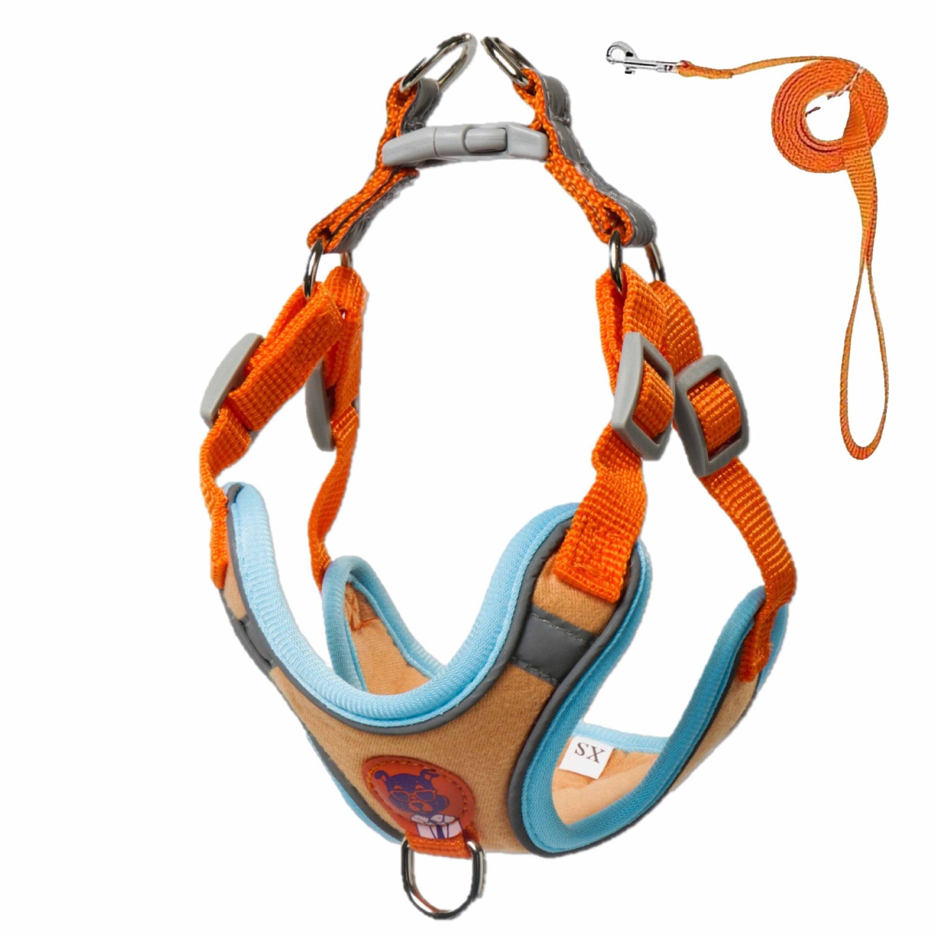 Reflective vest harness with flat lead, ideal for everyday use