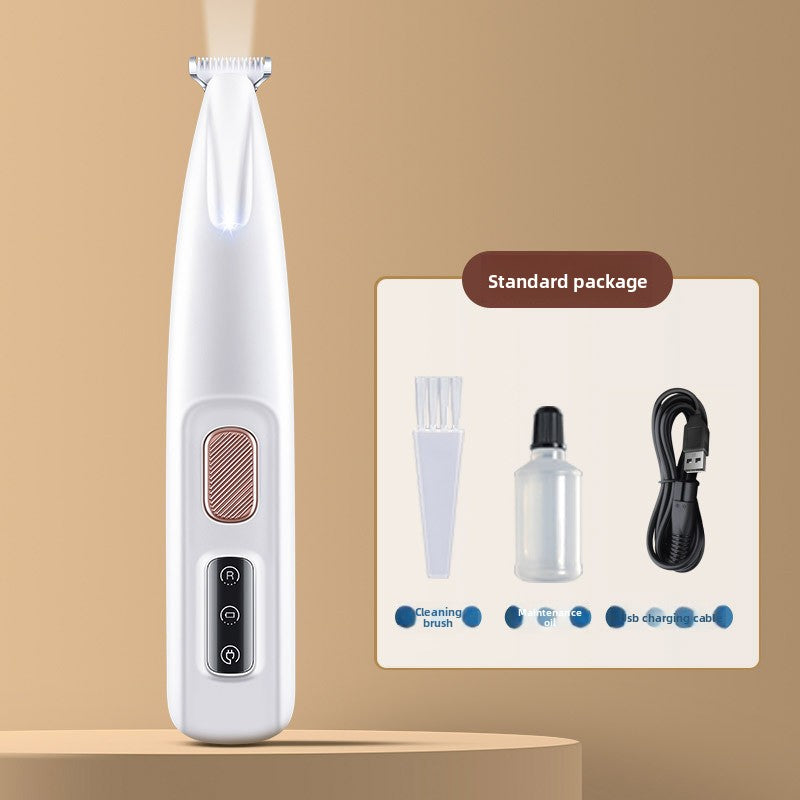 Waterproof Ceramic Blade Paw Trimmer with LED Light for Dogs and Cats