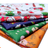 Small dog wearing a pretty floral print triangle pet bandana