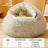 Thick plush cat sleeping bed in two-tone velvet, photo 1 of 29