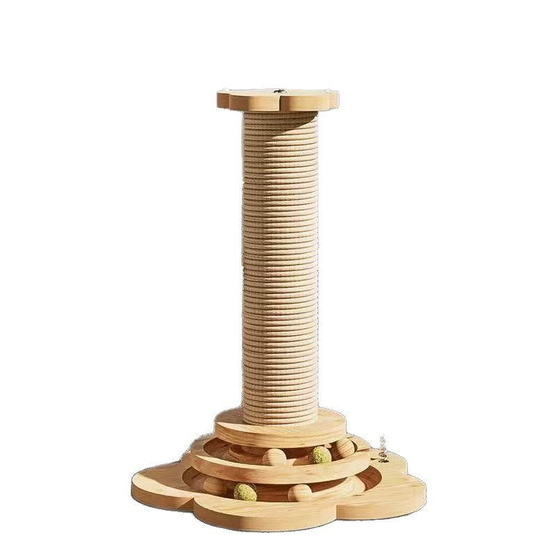 5-in-1 wooden cat scratching board with turntable - photo 5