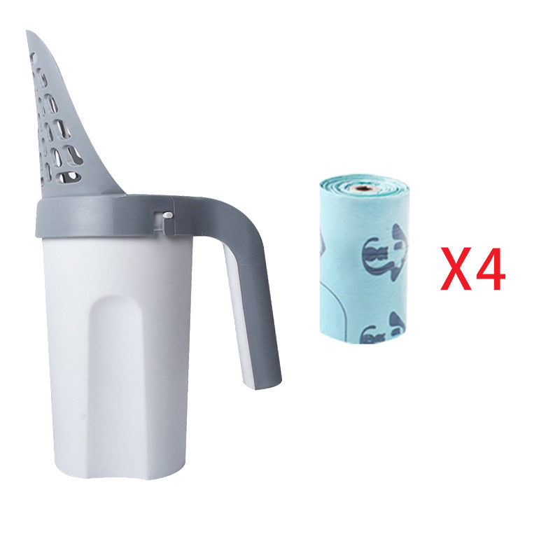Detachable Cat Litter Shovel with Optional Waste Bag Rolls
