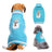 Christmas knitted dog jumper with festive pattern in Snowman with Tulle, showing size and shape