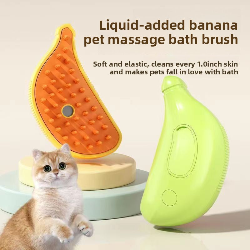 Electric Pet Comb in Whale or Avocado Design, Spray Grooming Brush