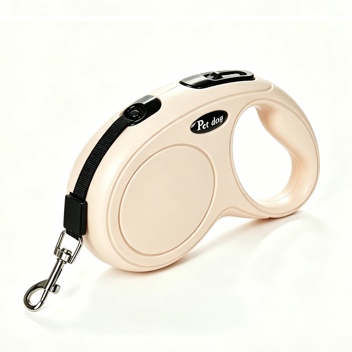 Retractable dog lead with comfort grip, available from Pet Royale UK