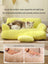 Removable washable round pet bed in moonlight beige flannel, view 5
