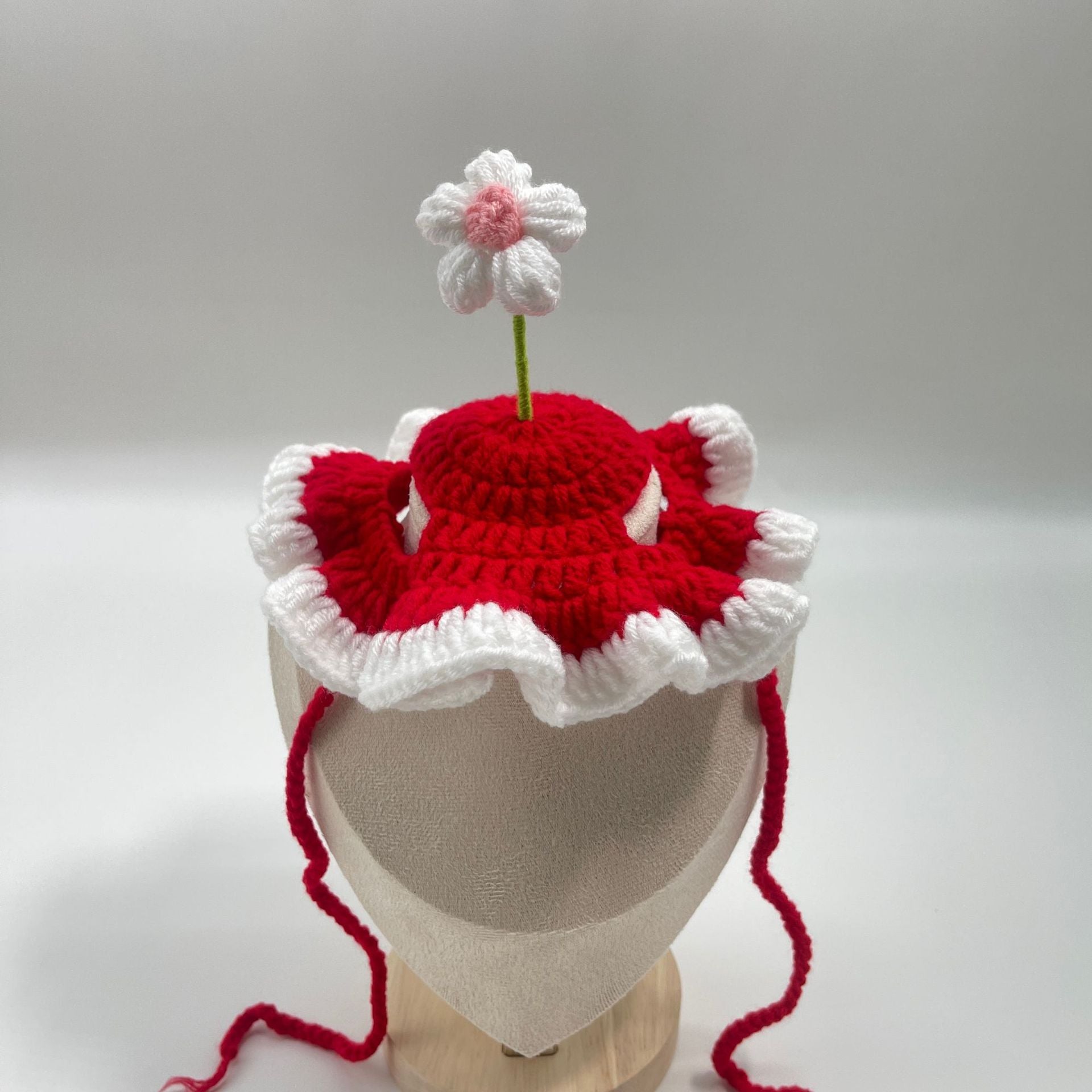 Hand knitted pet hat and collar scarf for dogs and cats, image 9